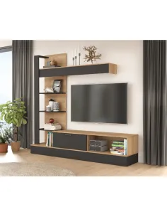 Mobilier TV GELUZA, living, 205x41.6x192 cm, PAL melaminat | MobilaOK