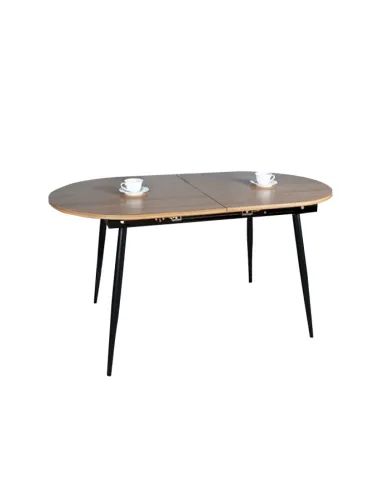 Masă Dining TAMERON, extensibilă living/dining, 150-190x75 cm, PAL stejar, cadru metal | MobilaOK