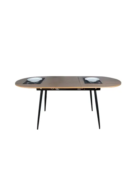 Masă Dining TAMERON, extensibilă living/dining, 150-190x75 cm, PAL stejar, cadru metal | MobilaOK