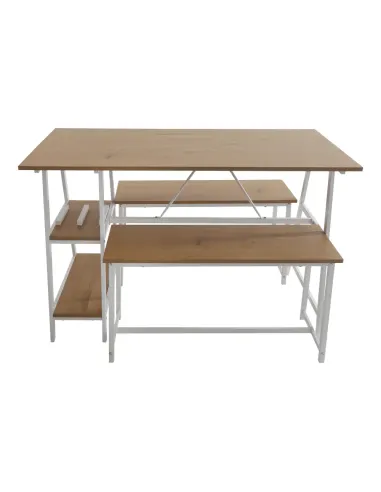 Set Dining ZAFAR, living/bucătărie, 120x60x75 cm, MDF laminat/metal | MobilaOK