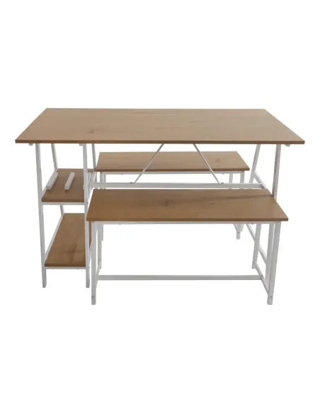 Set Dining ZAFAR, living/bucătărie, 120x60x75 cm, MDF laminat/metal | MobilaOK