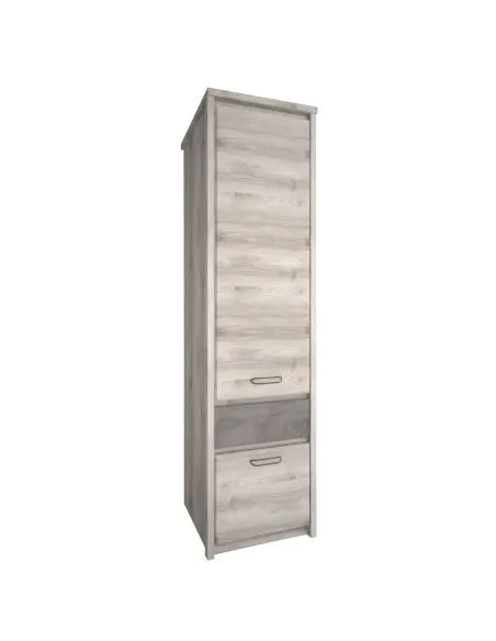 Etajeră JESI, 56x40x210 cm, PAL melaminat castan Nairobi/onix | MobilaOK