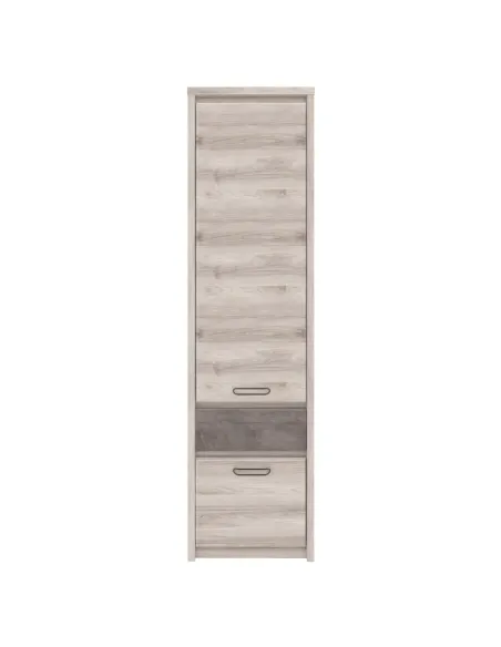 Etajeră JESI, 56x40x210 cm, PAL melaminat castan Nairobi/onix | MobilaOK