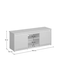 Masă TV ERODIN, living, 125.4x36.2x50 cm, PAL melaminat | MobilaOK 2