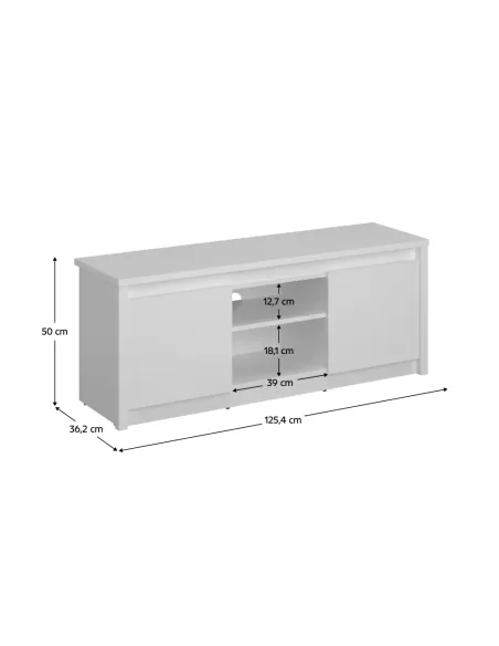 Masă TV ERODIN, living, 125.4x36.2x50 cm, PAL melaminat | MobilaOK