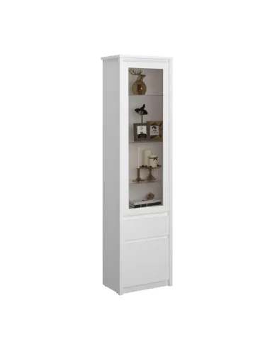 Vitrină ERODIN, living/dormitor/hol, 55.6x36.2x210.6 cm, PAL melaminat | MobilaOK