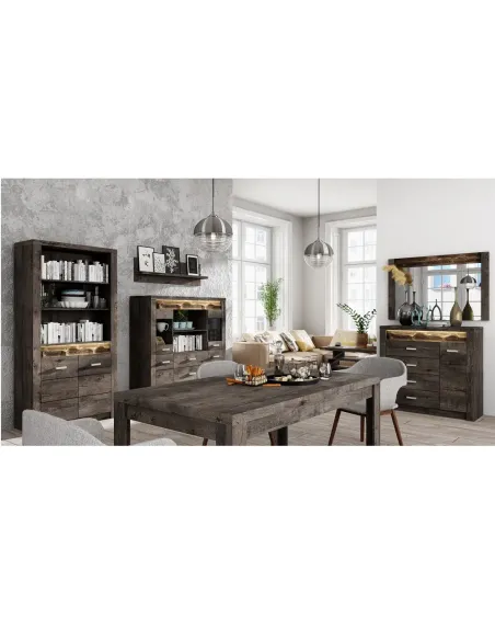 Măsuță cafea INFINITY I-13 living 120x60x60 cm PAL melaminat frasin închis | MobilaOK