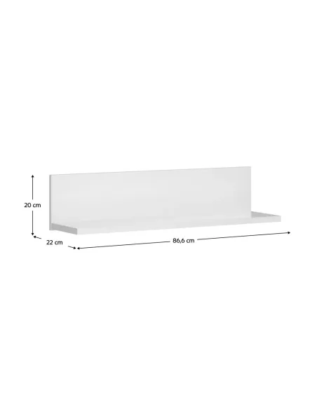 Raft suspendat ERODIN, bucătărie/baie/hol, 86.6x22x20 cm, PAL melaminat | MobilaOK