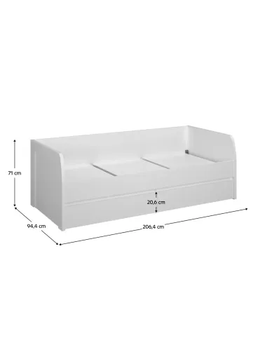 Pat 2S, ERODIN, dormitor, 90x200 cm, PAL melaminat | MobilaOK