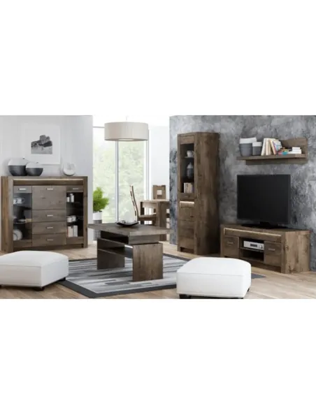 Măsuță cafea INFINITY I-13 living 120x60x60 cm PAL melaminat frasin închis | MobilaOK