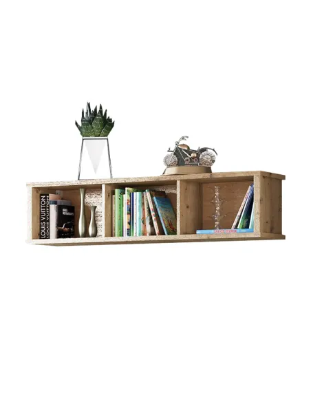 Raft suspendat AIRON, living/bucătărie/birou, 125.4x29.5x30.4 cm, PAL melaminat | MobilaOK