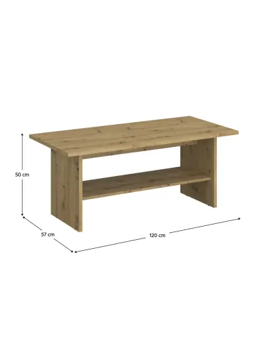 Măsuță de cafea AIRON, living, 120x57x50 cm, PAL melaminat | MobilaOK