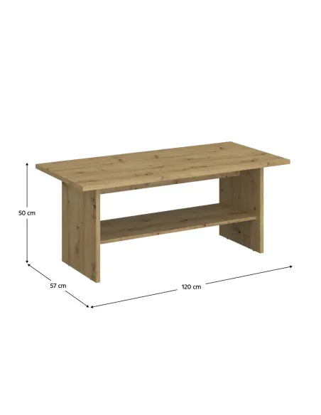 Măsuță de cafea AIRON, living, 120x57x50 cm, PAL melaminat | MobilaOK
