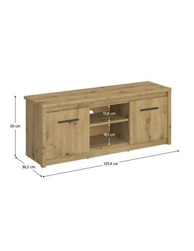 Masă TV AIRON, living, 125.4x36.2x50 cm, PAL melaminat | MobilaOK