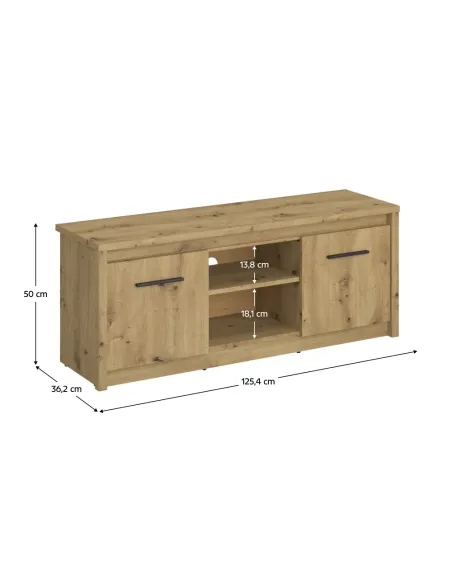 Masă TV AIRON, living, 125.4x36.2x50 cm, PAL melaminat | MobilaOK