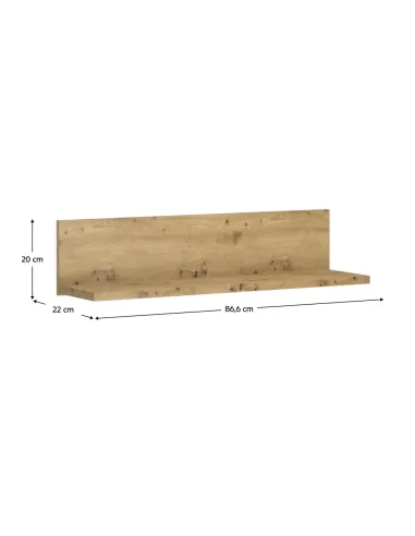 Raft suspendat AIRON, living/dormitor, 86.6x22x20 cm, PAL melaminat | MobilaOK