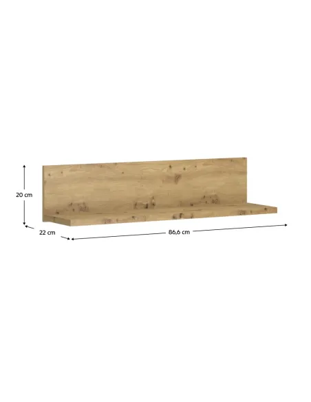 Raft suspendat AIRON, living/dormitor, 86.6x22x20 cm, PAL melaminat | MobilaOK