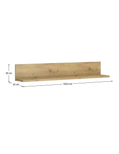 Raft suspendat AIRON, living, 125.4x22x20 cm, PAL melaminat | MobilaOK 2