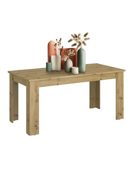 Masă Dining Extensibilă AIRON, sufragerie, 160-210x90 cm, PAL melaminat stejar | MobilaOK