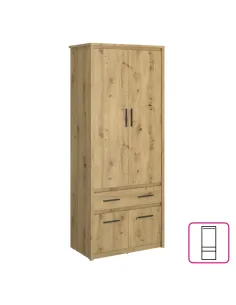 Dulap 4D1S/50, stejar Artisan, AIRON | MobilaOK