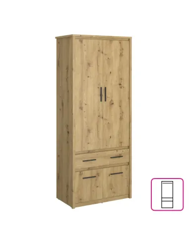 Dulap 4D1S/50, stejar Artisan, AIRON | MobilaOK