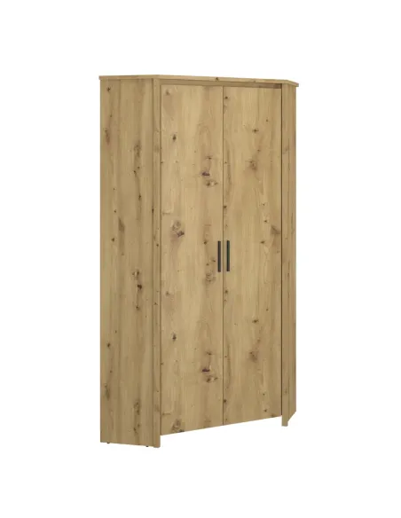 Dulap de colț AIRON, dormitor, 84.7x36x210.6 cm, PAL melaminat stejar Artisan | MobilaOK