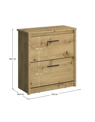 Dulap Pantofi KONDELA, hol/dressing, 79.5x36.4x86.7 cm, PAL melaminat | MobilaOK