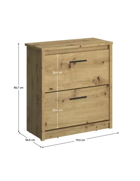 Dulap Pantofi KONDELA, hol/dressing, 79.5x36.4x86.7 cm, PAL melaminat | MobilaOK