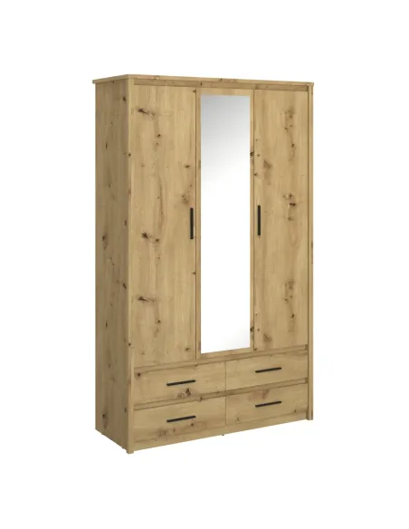 Dulap KONDELA, dormitor/hol, 127.6x50.4x210 cm, PAL melaminat | MobilaOK