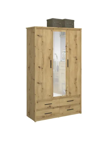 Dulap KONDELA, dormitor/hol, 127.6x50.4x210 cm, PAL melaminat | MobilaOK