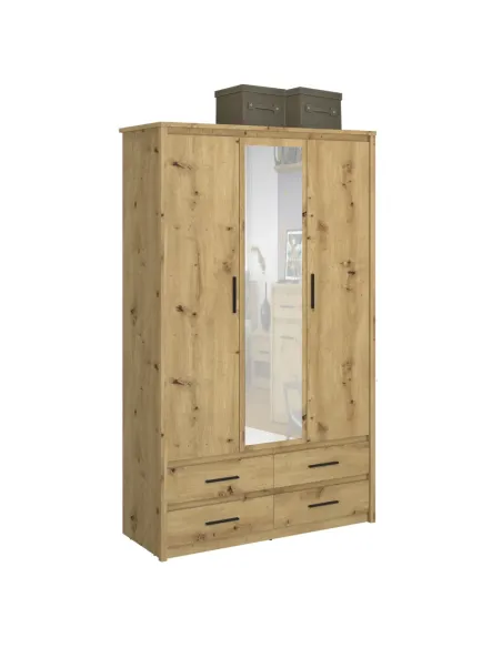 Dulap KONDELA, dormitor/hol, 127.6x50.4x210 cm, PAL melaminat | MobilaOK