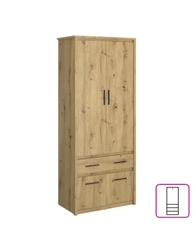 Dulap AIRON, dormitor, 70x42x210.5 cm, PAL melaminat | MobilaOK