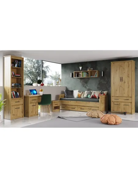 Dulap AIRON, dormitor, 70x42x210.5 cm, PAL melaminat | MobilaOK