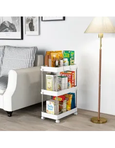 Etajeră ALIOL, mobilă, 40x22x60 cm, Plastic și Oțel | MobilaOK 2
