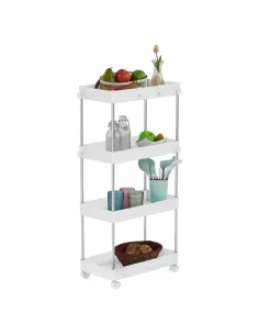 Etajeră ALIOL TIP 3, mobilă living/birou, 40x22x85 cm, Plastic și Oțel | MobilaOK