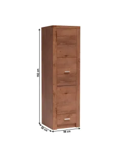 Dulap INFINITY I-02 pentru dormitor/hol, 56x192x58 cm, PAL melaminat frasin | MobilaOK 2