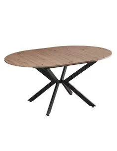Masă extensibilă ABERO dining, 100x100-140x75 cm, MDF stejar artisan | MobilaOK 2