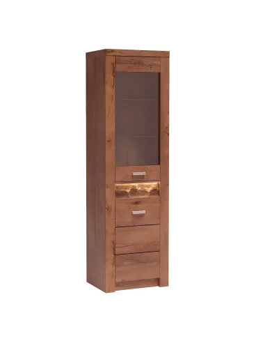 Vitrină INFINITY I-04, dormitor/hol, 56x192x42 cm, PAL melaminat | MobilaOK