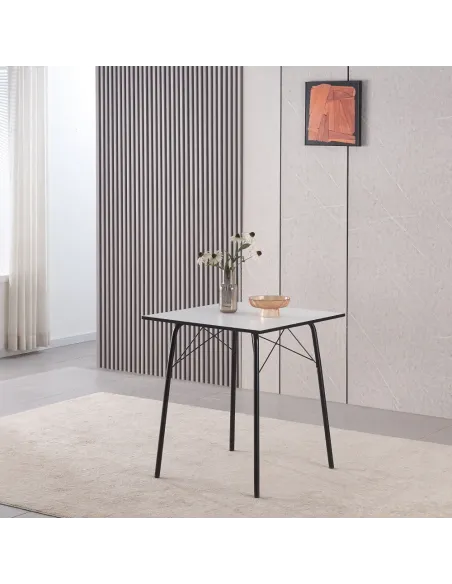 Masă Dining NALAK, dining, 70x70x75 cm, MDF și metal | MobilaOK