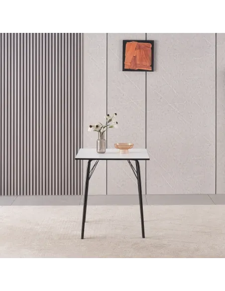 Masă Dining NALAK, dining, 70x70x75 cm, MDF și metal | MobilaOK