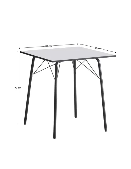 Masă Dining NALAK, dining, 70x70x75 cm, MDF și metal | MobilaOK