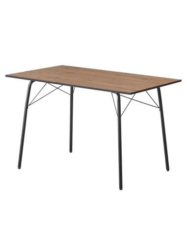 Masă Dining NALAK, sufragerie, 120x75x75 cm, MDF și metal | MobilaOK