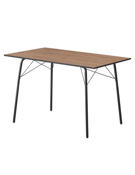 Masă Dining NALAK, sufragerie, 120x75x75 cm, MDF și metal | MobilaOK
