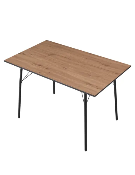 Masă Dining NALAK, sufragerie, 120x75x75 cm, MDF și metal | MobilaOK