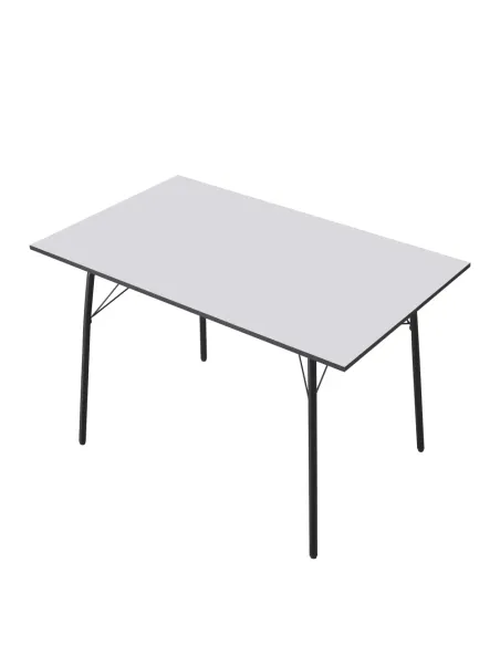 Masă NALAK, sufragerie/dining, 120x75x75 cm, MDF și metal | MobilaOK