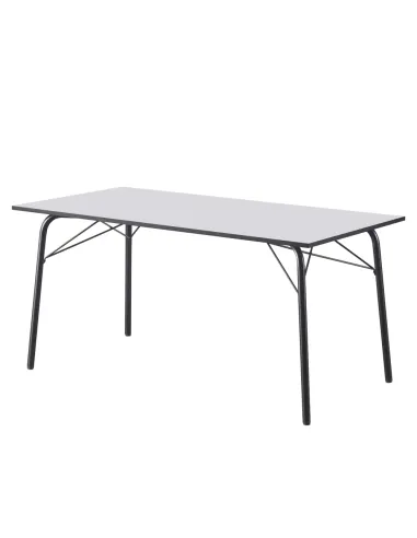 Masă dining NALAK, sufragerie, 160x80x75 cm, PAL/Metal | MobilaOK