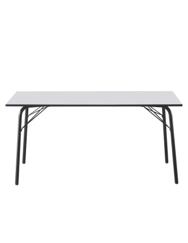 Masă dining NALAK, sufragerie, 160x80x75 cm, PAL/Metal | MobilaOK