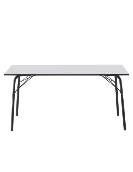 Masă dining NALAK, sufragerie, 160x80x75 cm, PAL/Metal | MobilaOK