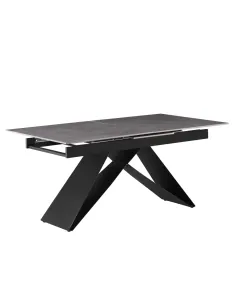 Masă Dining MAJED extensibilă, living/dining, 160-200x90 cm, ceramică/metal | MobilaOK