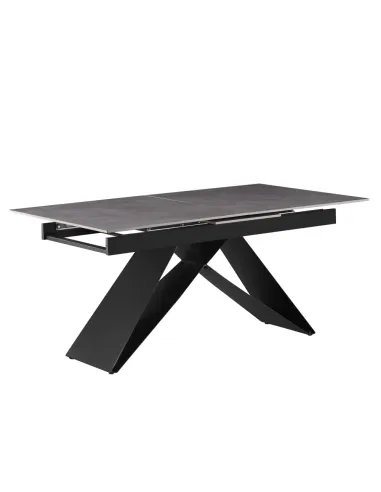 Masă Dining MAJED extensibilă, living/dining, 160-200x90 cm, ceramică/metal | MobilaOK